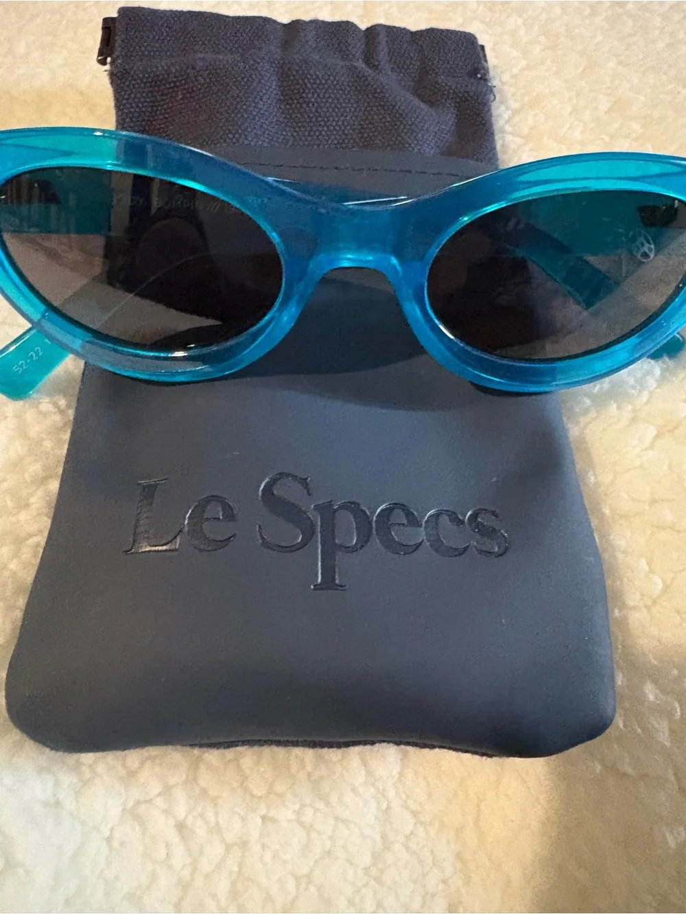Authentic Le Specs Women's Lucite Blue Sunglasses